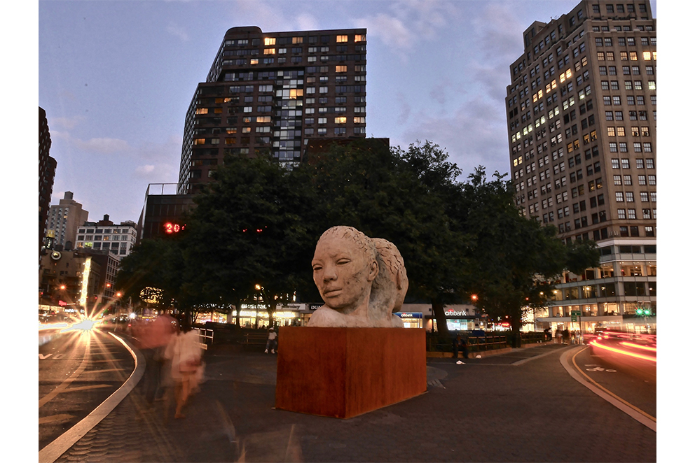Lionel Smit public art sculpture, Morphous in Union Square, NYC